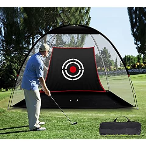 HIGOOD Golf Practice Net,10x6FT Golf nets for Backyard Driving,Golf Driving Ranges Nets,Golf Hitting Net,Heavy Duty Dome Golf Chipping Nets,Golf Nets with Target Cloth and Carry Bag Cover