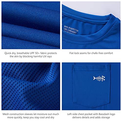 Image of BASSDASH Men's UPF 50+ Performance Long Sleeve T-Shirt UV Sun Protection Fishing Hiking Sports Shirts