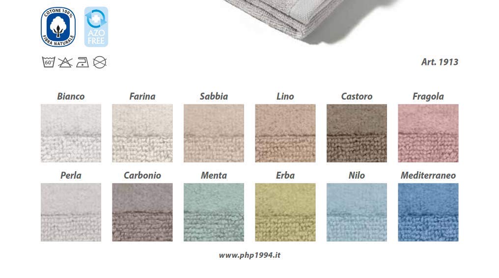 Elegante Telo Bagno in Cotone Ritorto Riccio/Velluto PHP Art. Joy cm. 100x150 (Castoro)