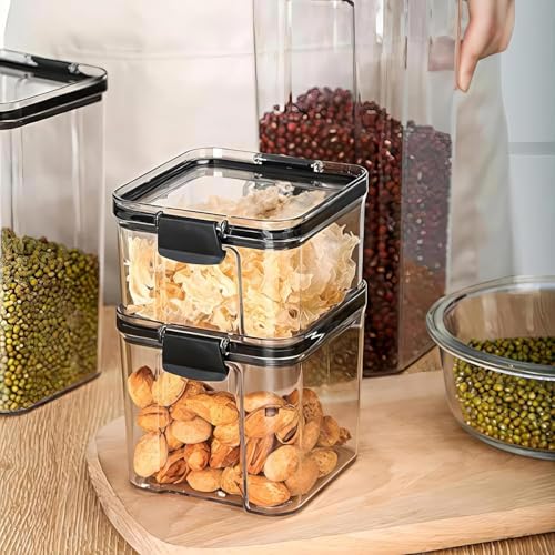 Image of Air Tight Containers For Kitchen Storage Set, Container For Kitchen Storage Set, Kitchen Organizer And Kitchen Accessories Items & Storage (Pack of 8 400ML)