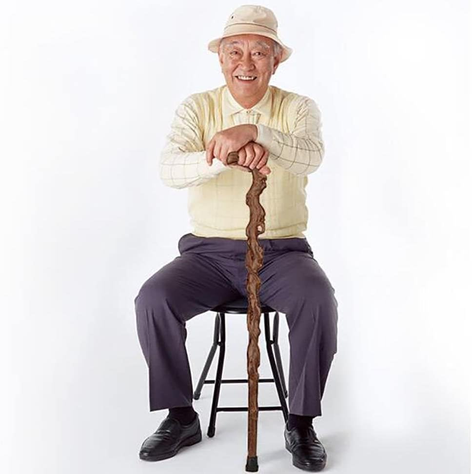 Miniatura 8 de Crutch Mahogany Wood Wooden Wings Old Crutches Elderly Cane Retro New Year Birthday of Ganoderma lucidum WoodenCanes for Men and Women