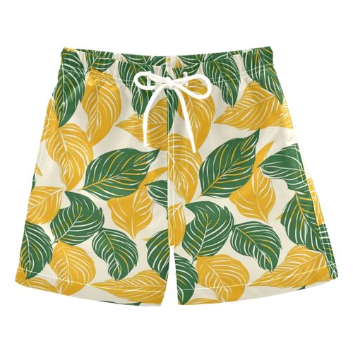 Yellow Leaf Boys Swim Trunks Toddler Shorts Swimwear Boardshorts