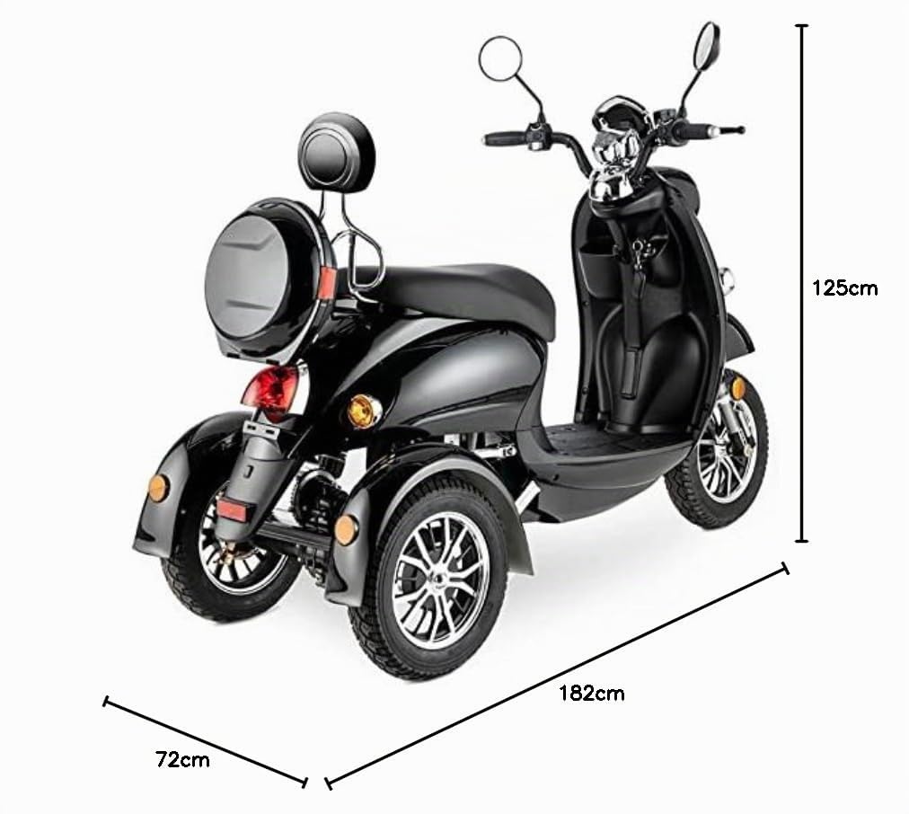 VELECO ZT63 Silla de ruedas eléctrica de 3 ruedas(NEGRO)