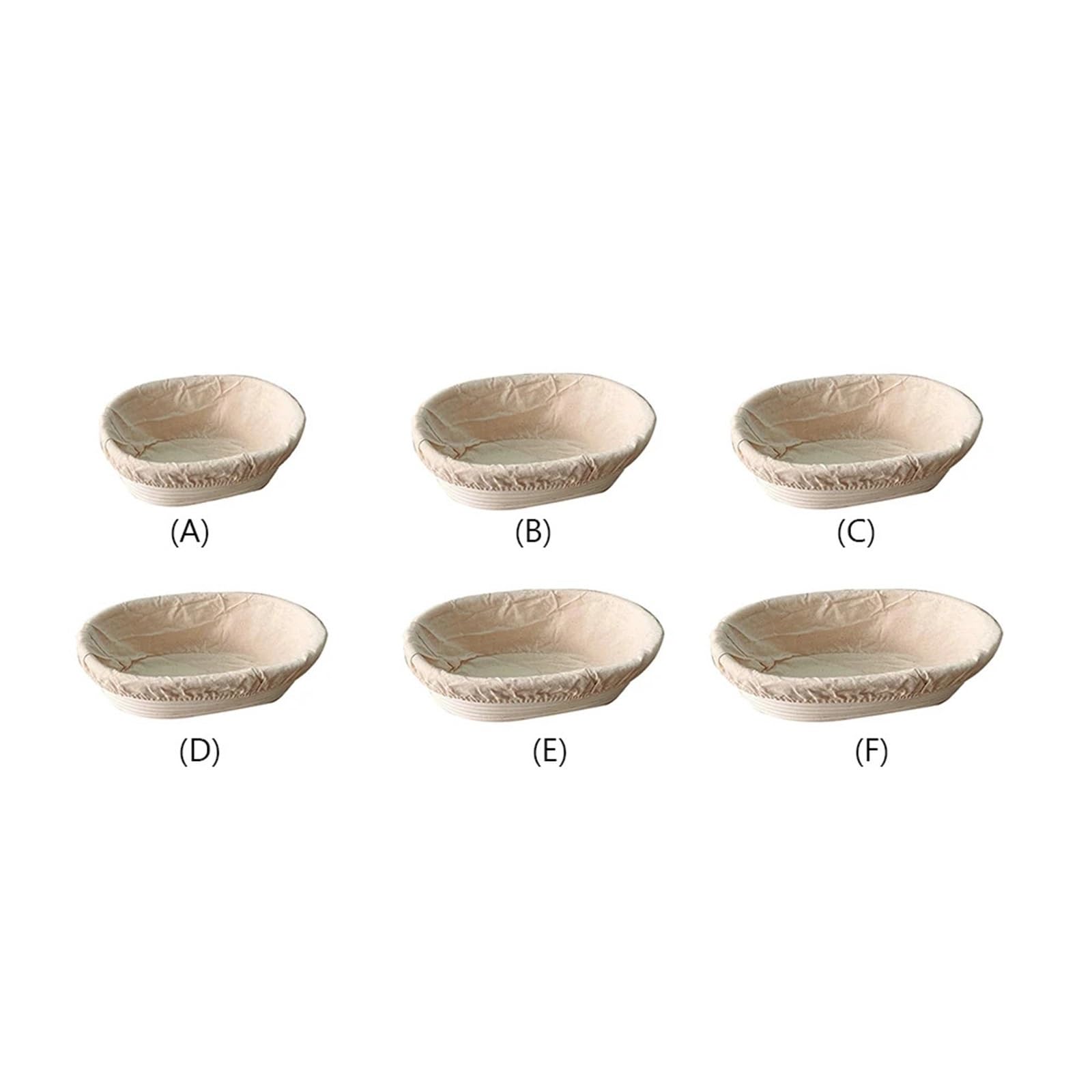 Juego de herramientas ovaladas for hornear, cestas a prueba pan for fermentación masa for panaderos caseros Para Pan(XS)