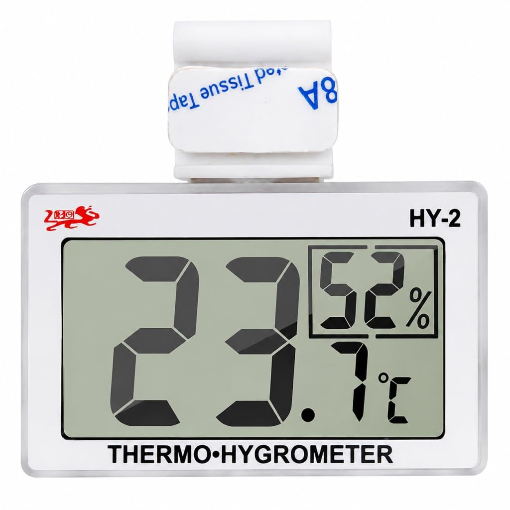 Reptile Thermometer Hygrometer, Digital Temperature Humidity Gauge for Tank