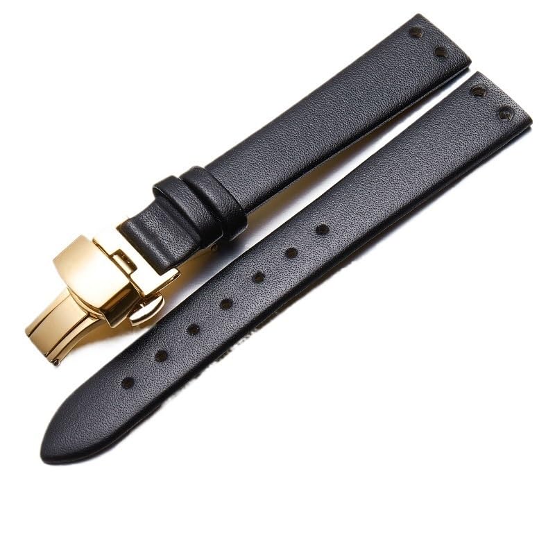 Bracelet de montre en cuir Anne Klein AK2684 WTST bracelet noir