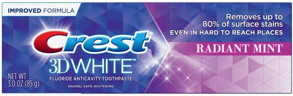 Crest Toothpaste 3d White Radiant, Mint, 3 Oz