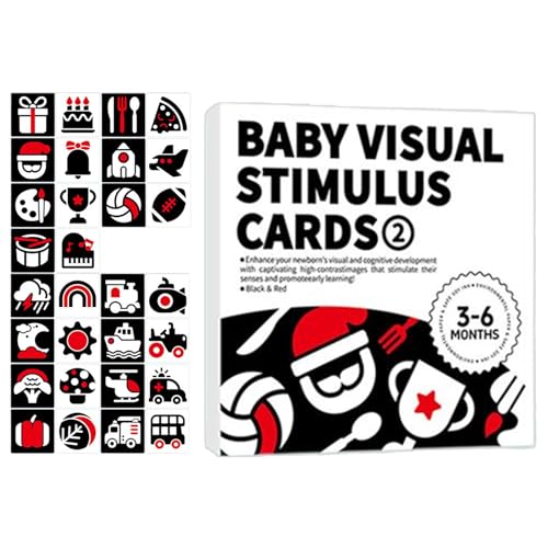 Tarjetas educativas para la percepción sensorial de los bebés, un Juego de Tarjetas de Desarrollo sensorial en y Negro, Tarjetas educativas de promoción temprana, Juguete de Desarrollo