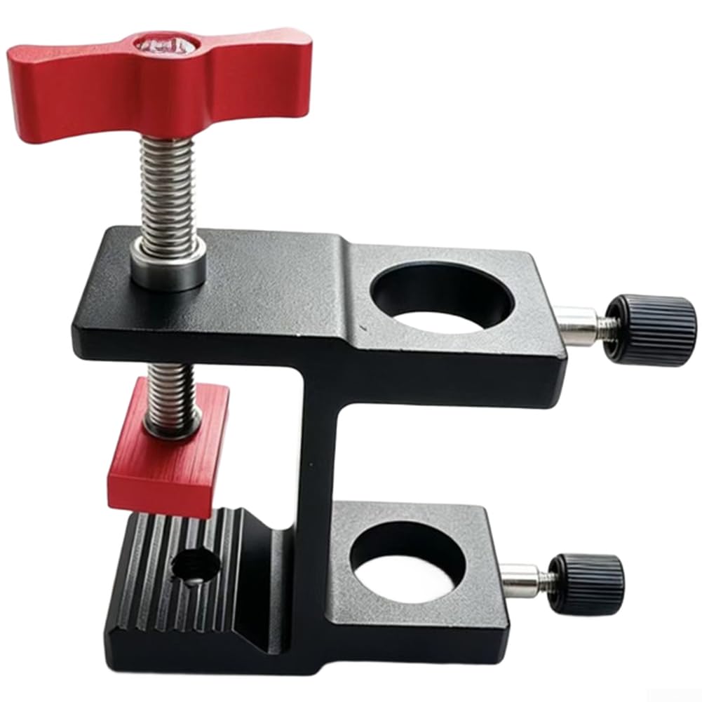 Heavy Duty Fishing Brolly Spike Alternative - Aluminium Umbrella Stand Clip for Chair Armrest 26mm Pole(Red)