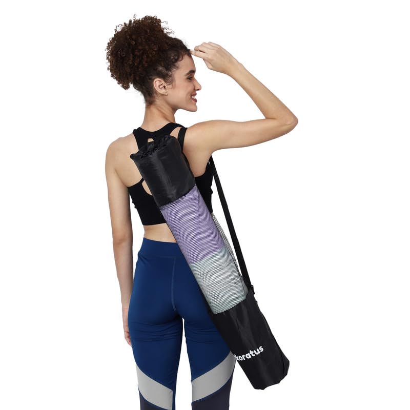 Image of Extra Wide Non Slippery TPE 6ft x 2.62ft x 6mm Yoga Mat for men, Women and Kids with hopscotch Play mat comes with Wooden Marker and bag cover - Purple