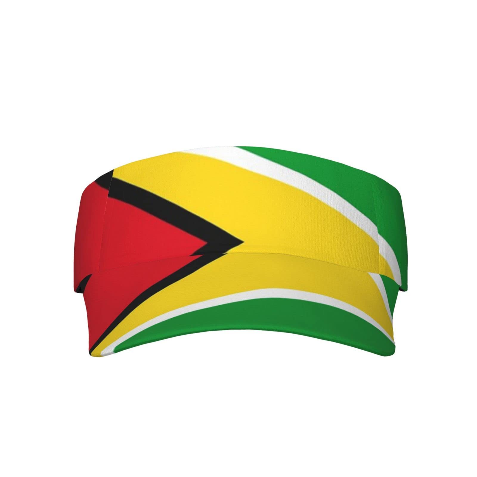 Melbrakin Unisex Guyana Flag-Z01 Guyana Flag Sports Sun Visor Hats Wide Brim Summer Baseball Cap Adjustable Guyanese Sun Caps For Men Women