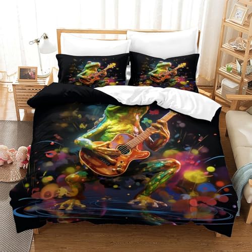 Housse de couette microfibre parure de lit double au fini texturé 3D - 3