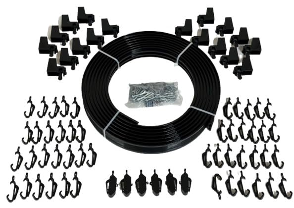 Speedy 5m BENDABLE CURTAIN TRACK For Straight & Bay Window Rail Top or Face Fix - Comes BLACK ~ OAK ~ SILVER (Black) - Image 2