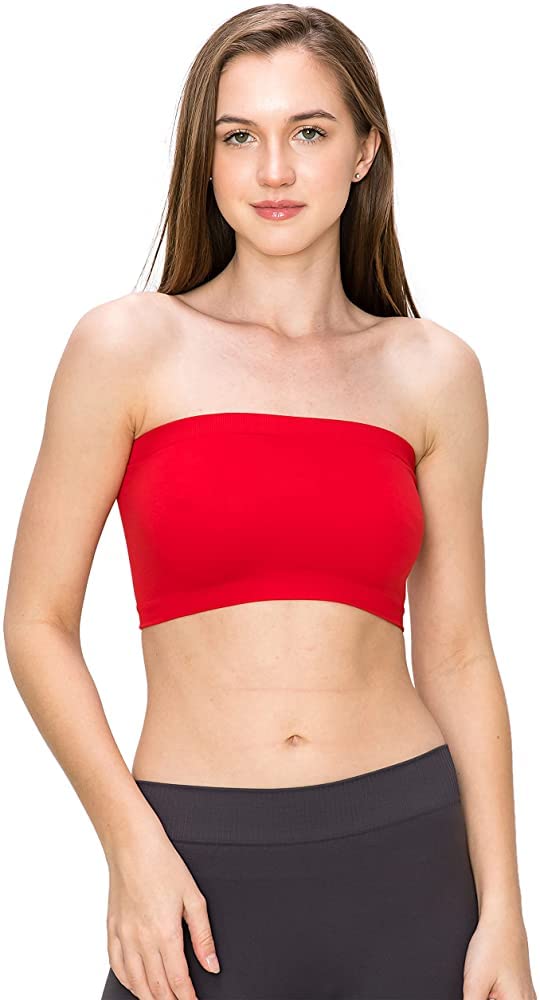 plumbury Women's Nylon Spandex Non-Padded Wire Free Tube Bra Bra-picture-25