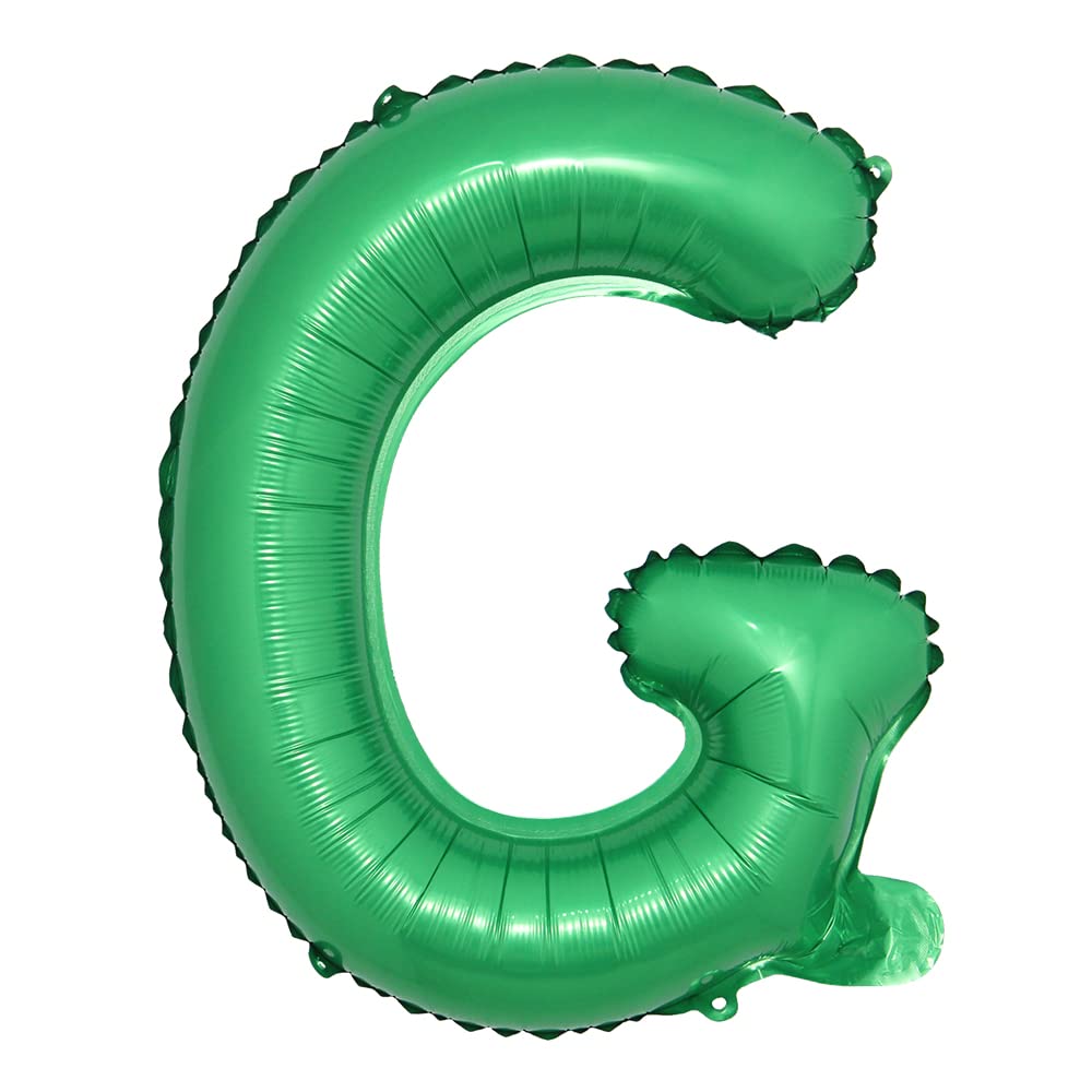 16 inch Green Alphabet Letter and Number Balloons Set Package, Aluminum Hanging Foil Film Banner Mylar Balloon for Birthday Party Decoration Custom