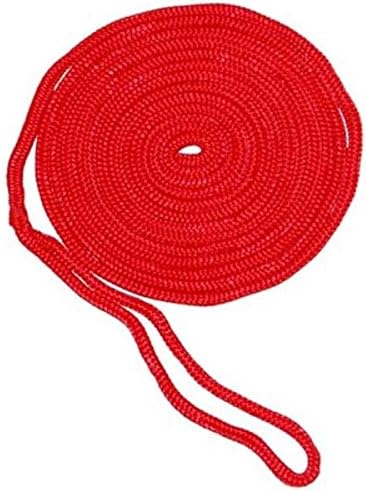 AMRA-27150 1/2 Double Braid Nylon Colored Dock Lines - Red