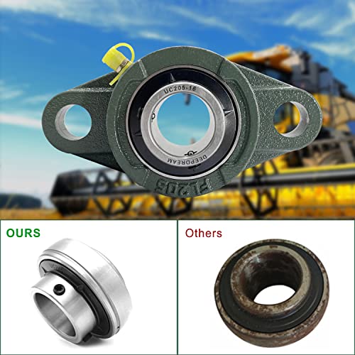 Deepdream Ucfl205-16 Pillow Block Bearing,Pack Of 2 Flange Mounted Bearings,1 Inch Bore,2 Bolt Flange Bearing, Self Alignment Pillow Block Bearing #TOP5
