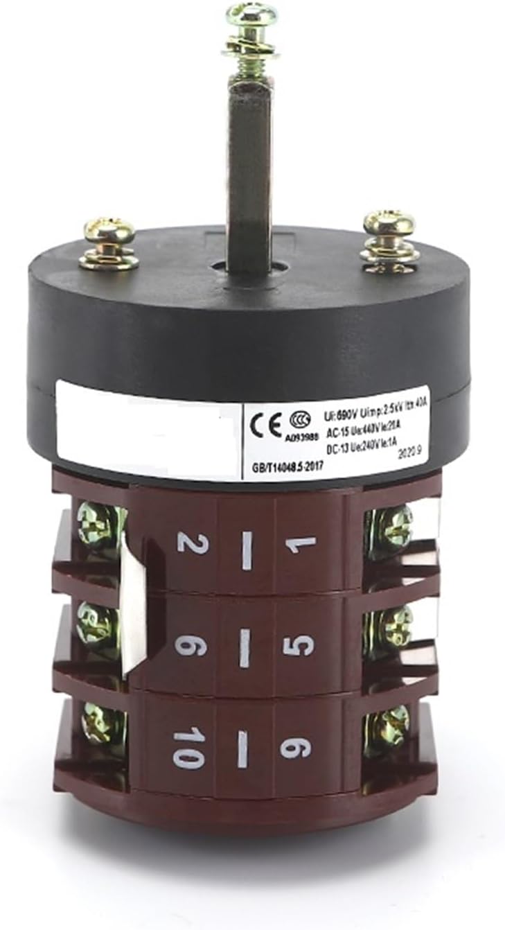 KDHC-40/3 Adjustable 3 Position Rotary Changeover Cam Switch for Gas Shielded Welding Machine Tire Removal 690V 40A