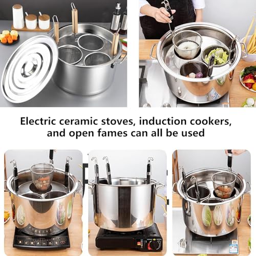 Nudelkocher-Set, Edelstahl, 6 Löcher, perforiert, Kochutensilien für Nudeln, Knödel, Nudeln