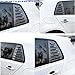 Heart Horse 2pcs for V-W Volk/swagen Golf7 MK7 7.5 GTI R 2013-2019 Accessories Sporty Car Auto Exterior Rear Side Window Louvers Air Vent Scoop Shades Cover Trim Blinds -Carbon Black