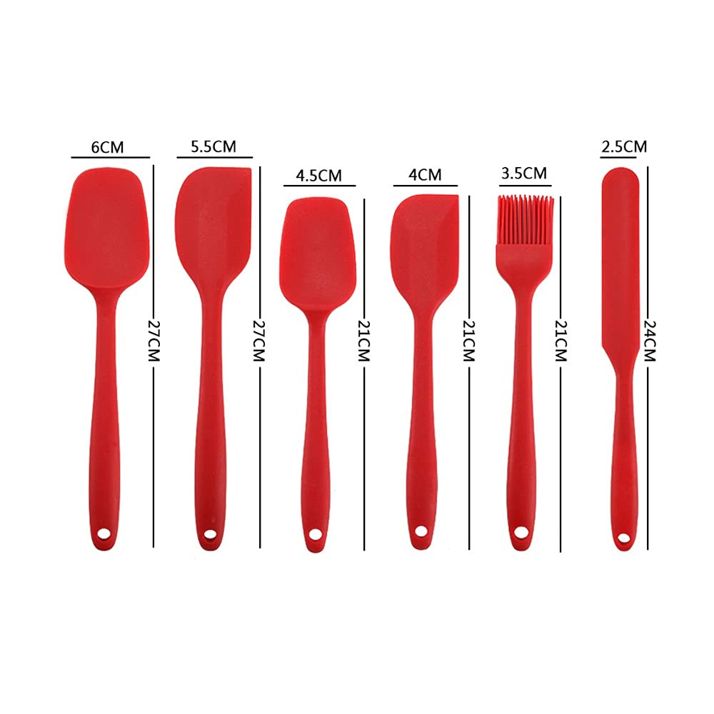 6 unids/set Juego de herramientas de cocina antiadherente cuchara espátula, cucharón, batidores de huevos de silicona resistente al calor crema raspador herramienta de cocina