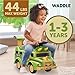 WADDLE Dinosaur Toys for Kids - Ride On Cars for Toddlers 1-3, Dino Rig Transporter Includes 2 Monster Rigs, Lights, Sound, Interactive Kids Toy, Indoor, Outdoor Toddler Toys, Up to 44 lbs
