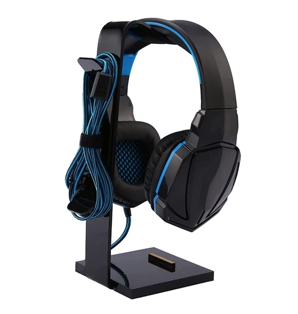 MRKU Headphone Stand Holder Headset Hook Hanger Desktop Rack Universal Acrylic Gaming Earphone Display Bracket