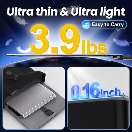 Image of CIDETTY One Cable Connection Laptop Screen Extender Monitor Portable, Ultra Thin 15.6 inch 1080P FHD Triple Screen,Fit for 13-17 inch Laptop, Plug & Play Compatiable with Win /Mac /Chrome /Android