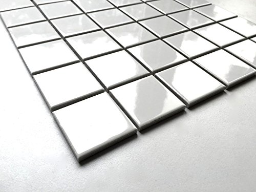 White 2X2 Shiny Porcelain Mosaic Flooring Backsplashes Walls #TOP1