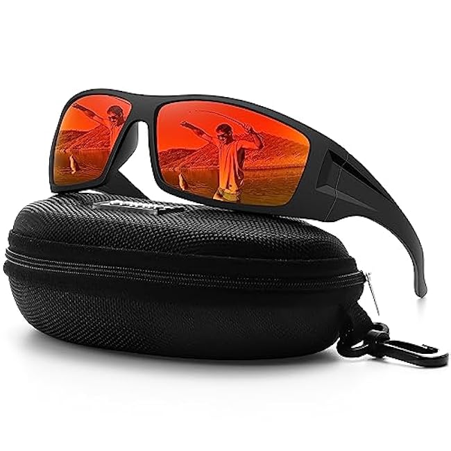 Polarized Sports Sunglasses for Men Women Unbreakable Frame Cycling Fishing Wrap Around Sunglasses UV400 Protection