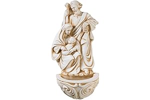 Holy Water Fonts for Home Catholic: Stylish Resin Holy Family Water Font