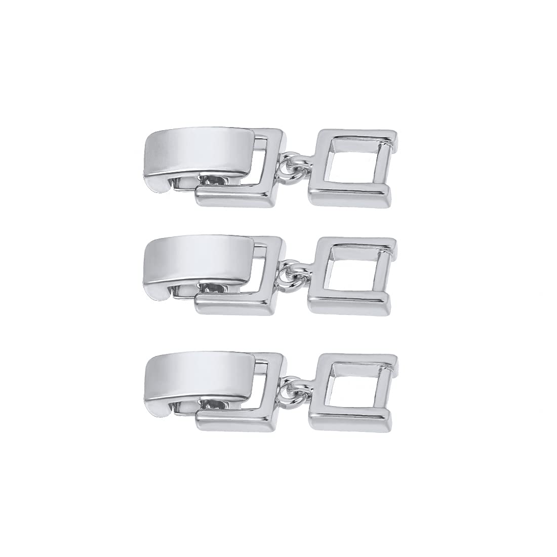 WeimanJewelryWeimanJewelry White Gold/Gold/Rose Gold Plated 3pcs Fold Over Clasp set for Bracelet or Necklace Jewelry Extender