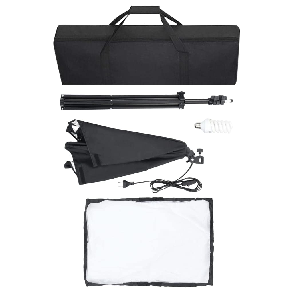 Set per studio fotografico con softbox, sistema di sfondo, treppiede in acciaio, 600 x 300 cm, sfondo in cotone, illuminazione dimmerabile per ritratti, prodotti, video, streaming