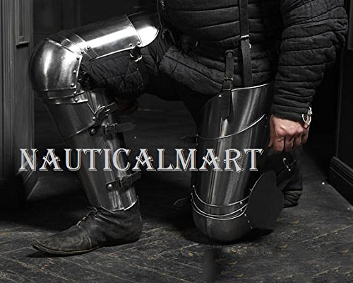 NauticalMart Medieval Leg Guard LARP, Fantasy, Medieval, Steel Armour: Legs Armor Halloween Costume