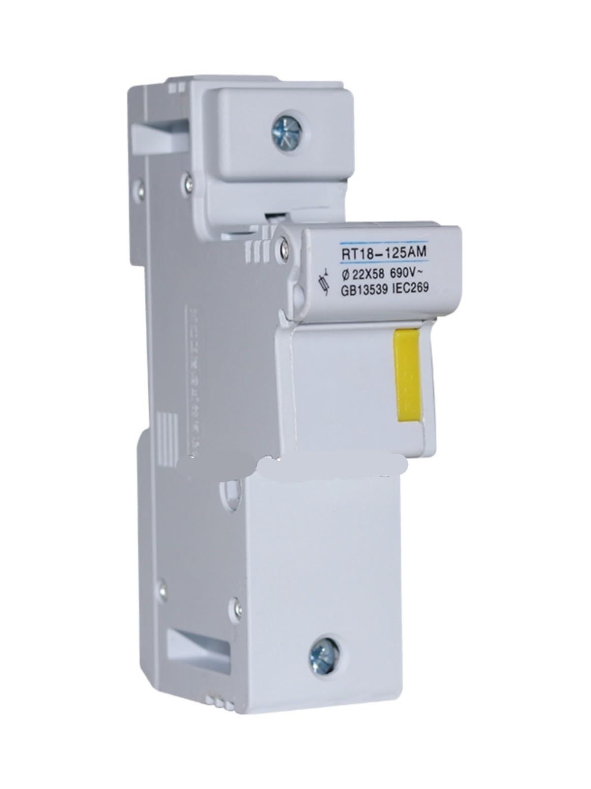 Base fusible portafusibles de cerámica RT18-125 R017 para redes eléctricas de 690V