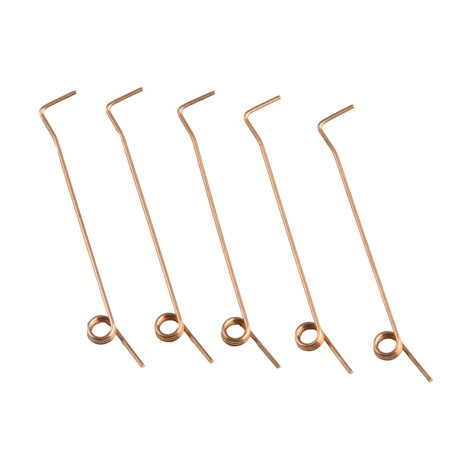 Lot de 90 ressorts de marteau en fil de cuivre pour pièces de rechange pour piano droit, doré, environ 25 x 6 mm