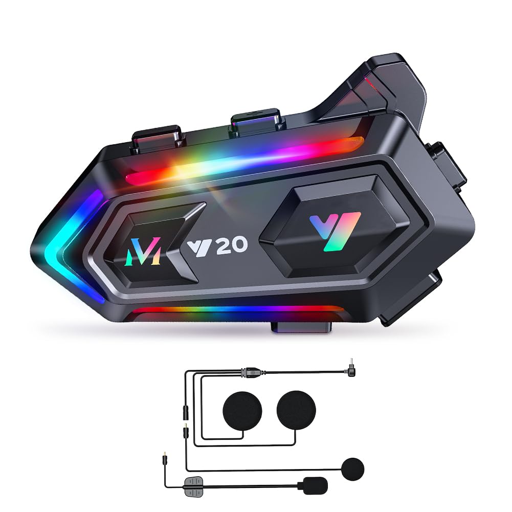 Motorcycle Helmet Bluetooth Headset Outdoor Helmet Headphones Speaker RGB Lighting Effects DSP Noise Reduction High Sound Quality System Riding/Skiing/Sports IP67 Waterproof 1000mAh-image-15