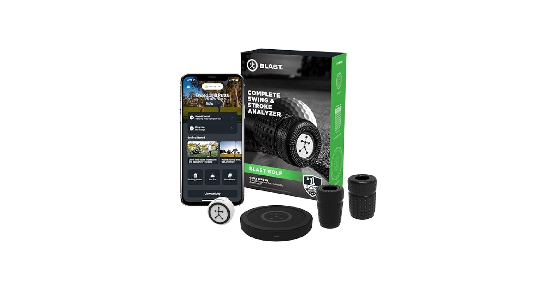 Blast Motion ゴルフアナライザー一式 blast-motion-golf-swing-