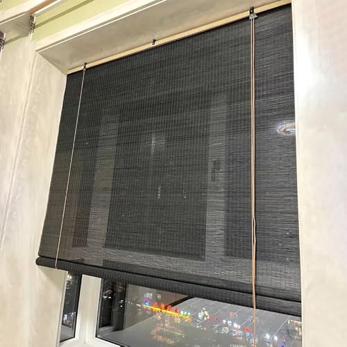 Persianas De Bambú,Estor Enrollable De Bambú Persianas Enrollables y Estores,Protección Solar o Escurecer Puertas o Ventanas,para Casas Jardines Patios Balcón