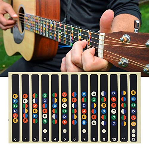 Gitaarnotities, gitaarnootstickers Kleurrijke stickers Papiermateriaal Geen vervaging voor 6-snarige gitaar - Image 3