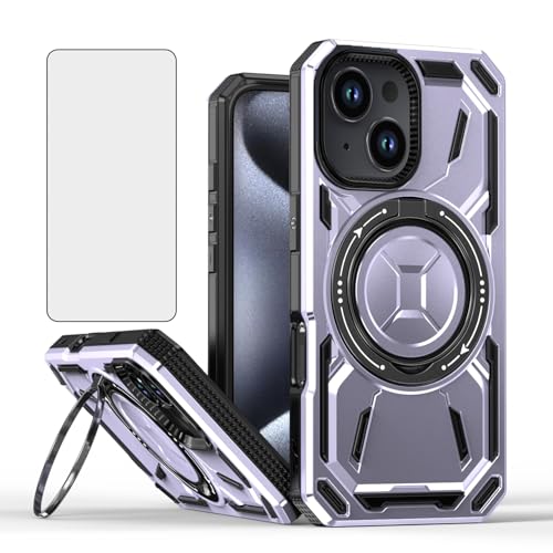 Coque iPhone 15 Plus béquille métal pour regarder vos séries en mains libres