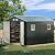 Breezz Outdoor Storage Shed 10 x 10 ft. Utility Tool Shed Metal Storage Garden Shed with Lockable Doors, Windows for Patio Storage,Nightblue