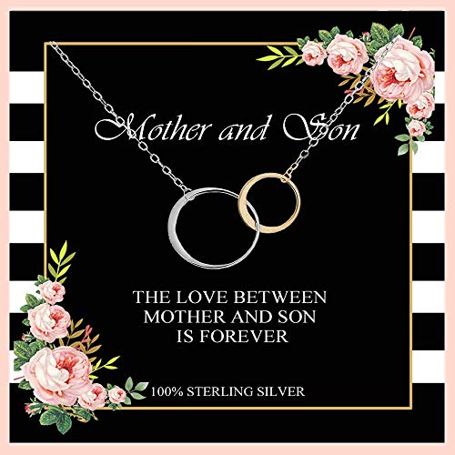 creatique Mother Son Infinite Necklace, Mothers Day Jewelry from Son, Sterling Silver, Mother Son Gifts, Mom and Son, for mom from Son, Mother's Birthday Gifts
