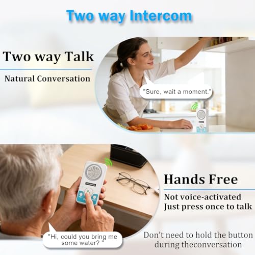image for VJANW Intercoms Wireless for Home, 2 Way Audio Hands-Free Long Range W