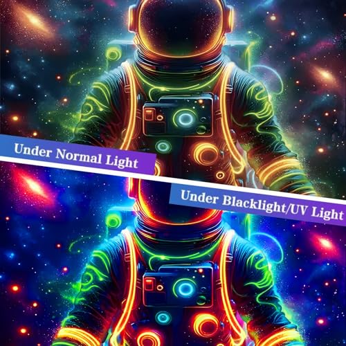 Apdidl Blacklight Posters Tapestry Space Astronaut Tapestries For Bedroom thumb #4