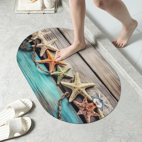 Tapis de bain super absorbant et antidérapant effet bois rustique - 4