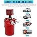 Sylvil Oil Catch Can Kit, Aluminum Polish Baffled Reservoir Car Oil Catch Can Kit, Oil Separator Catch Can with Hose Kit and Thread Seal Tape, Universal Car Accessories for Most (Red)
