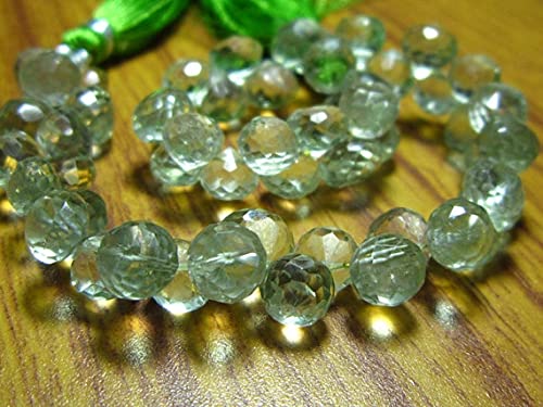 Améthyste verte briolette oignon facettée LKBEADS pour création bijoux
