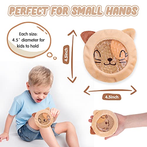 Hilph Kinder Kühlpads Kühlpack für Verletzungen, 3 Ungiftig Kühlkompresse Kühlpads Kinder Kühlakkus Gel Kühlkissen mit Weichem Stoffhülle für Beulen, Weisheitszähne, Prellung