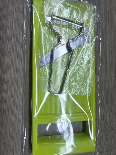 Mandolina de Verduras Portátil Extra Afilada, Mano de Acero Inoxidable Apta para Lavavajillas, Picadora de Alimentos, Mandolina de Cocina para Patatas, Zanahorias, Cebollas, Pepinos